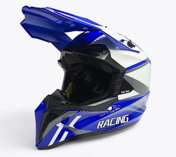 Шлем кроссовый RH127 Blue White 2025 Шлем кроссовый RH127 Blue White 2025