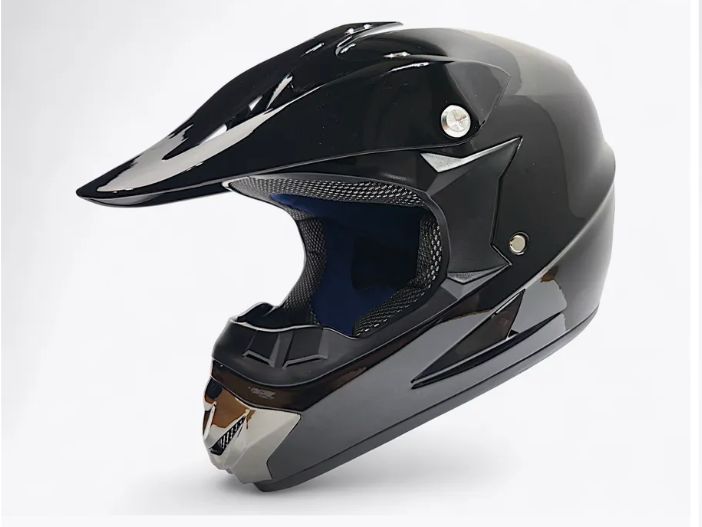 Шлем кроссовый RH 125 Black Glossy 2025 Шлем кроссовый RH 125 Black Glossy 2025