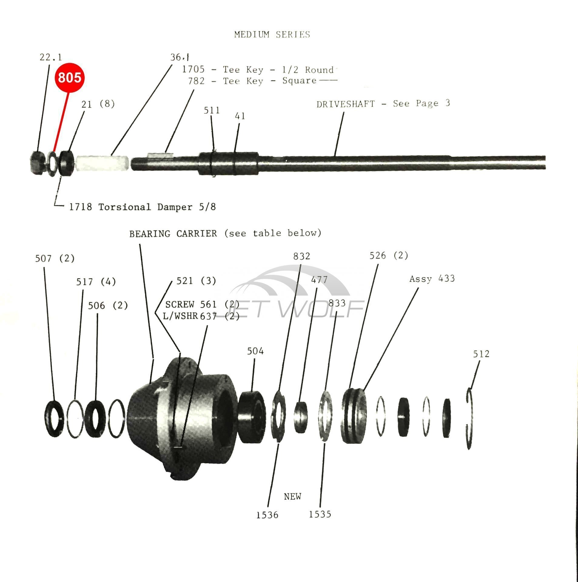 Шайба стопорная импеллера 805 Шайба стопорная импеллера 805