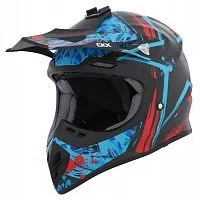 Шлем кроссовый CKX TX 707 Blue/Black 2017  Шлем кроссовый CKX TX 707 Blue/Black 2017