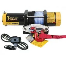 Лебёдка электрическая T-Max ATWPRO 2500 (синтетический трос) 12V Лебёдка электрическая T-Max ATWPRO 2500 (синтетический трос) 12V