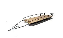 Сани-волокуши для снегохода "ПГД2500" на лыжах черный  Сани-волокуши для снегохода "ПГД2500" на лыжах черный