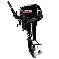Мотор лодочный подвесной Gladiator 2-х тактный G 15 FH S  Мотор лодочный подвесной Gladiator 2-х тактный G 15 FH S