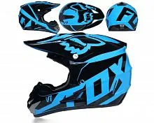 Шлем детский кроссовый FOX WLT-FX V1 Race Black Blue 2021  Шлем детский кроссовый FOX WLT-FX V1 Race Black Blue 2021